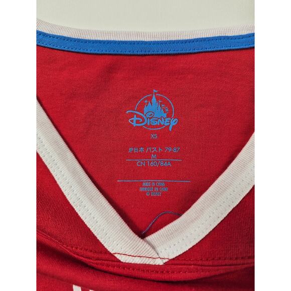 Disney Mickey Mouse Womens Cropped Top Fun Times Red XS original EUC y2k - Picture 5 of 7